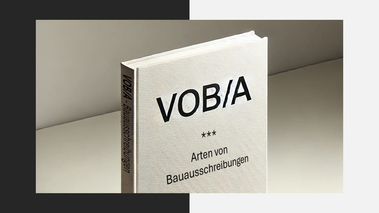 Buch über die VOB/A Arten von Bauausschreibungen